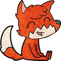 Vector fox character in cartoon style