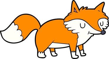 Vector fox character in cartoon style