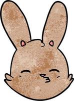 Vector bunny character in cartoon style