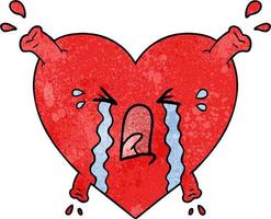 Vector heart character in cartoon style