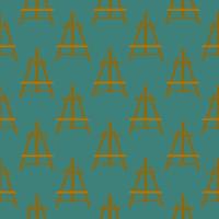 Painting stand,seamless pattern on green background. vector