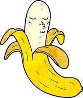 Vector banana character in cartoon style