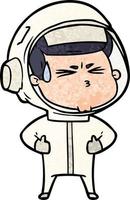 Vector astronaut character in cartoon style