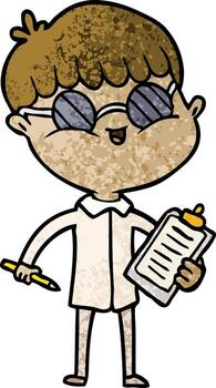 Vector man character in cartoon style