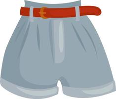 Short shorts, illustration, vector on white background