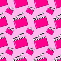 Clapperboard pattern, illustration, vector on white background.