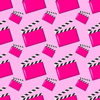 Clapperboard pattern, illustration, vector on white background.