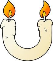 cartoon candle with two ends vector