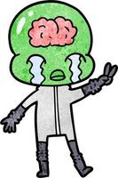 Vector alien character in cartoon style