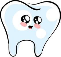 Cute tooth, illustration, vector on white background.