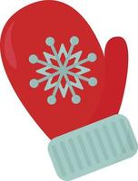 Winter glove, illustration, vector on white background.