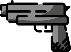 Military gun, illustration, vector on a white background.