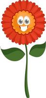 Flat sunflower, illustration, vector on white background