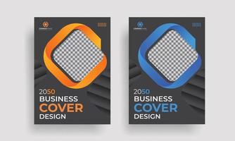 Creative shape corporate business brochure cover design template or colorful business megazine or file cover design, Annual report cover, flyer design template vector