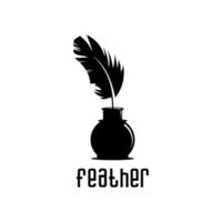 vector logo de pluma