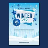 Winter Sale Poster Template vector