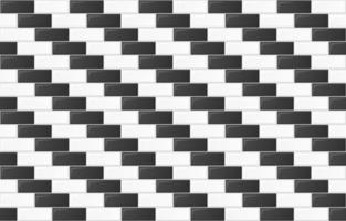 Seamless black and white checkered tile rectangle pattern. Wallpaper, Print. Vector illustration.