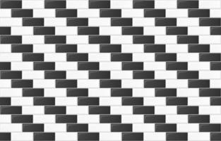 Seamless black and white checkered tile rectangle pattern. Wallpaper, Print. Vector illustration.