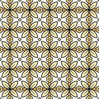 Gold seamless flower mesh shape for fabric. vector