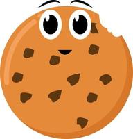 Cookie, illustration, vector on white background.