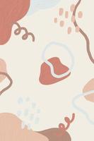 Abstract hand drawn vertical background. Oil texture blobs in pastel colors. Trendy wallpaper design for print, cover, wallpaper, Minimalistic and natural wallpaper. Vector illustration.
