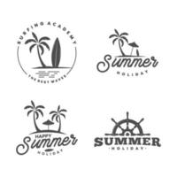 summer and sea logo icon and vector