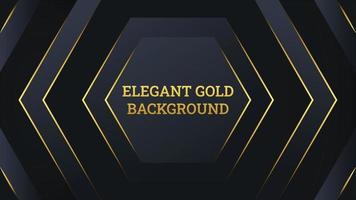 Modern Gradient black with golden elegant background vector