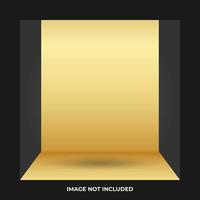 Dark Grey with Golden gradient background for product display vector