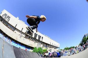 KHARKIV, UKRAINE - 27 MAY, 2018 Roller skating during the annual festival of street cultures photo