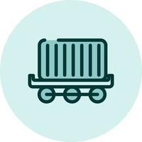 Train wagon, illustration, vector on a white background.