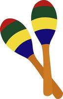 Maracas, illustration, vector on white background.