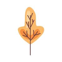 yellow autumn leaf plant foliage vector