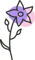 Happy flower, illustration, vector on a white background.