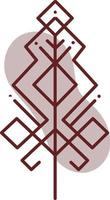 Decorative feather, illustration, vector, on a white background. vector