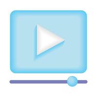 media player ui template vector