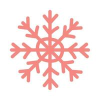 christmas red snowflake vector