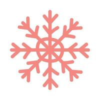 christmas red snowflake vector