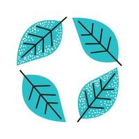 ecology leafs green around vector