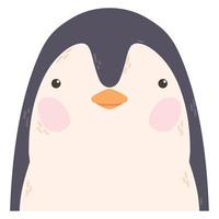 lindo animal pingüino vector