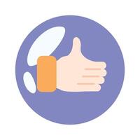 hand like thumb up vector