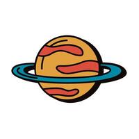 saturn retro style vector