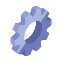 isometric gear cog setting vector