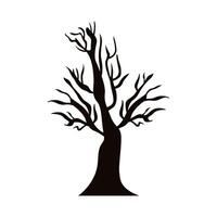 dry tree silhouette vector