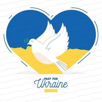 pray for ukraine lettering vector