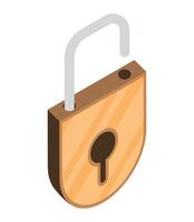 safe secure padlock vector