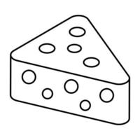 An icon design of cheese block vector