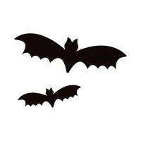 halloween bats flying vector