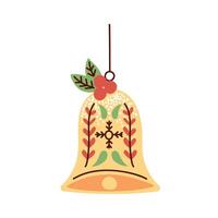 merry christmas bell hanging vector