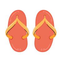 pink flip flops vector