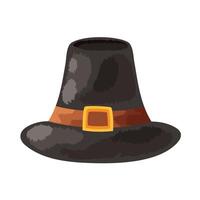 pilgrim hat thanksgiving accessory vector